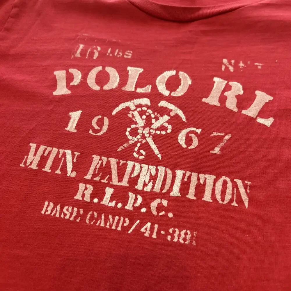 Vintage Polo Ralph Lauren Mountain Expedition Red Shirt RL Boys Sz XL 18 20
